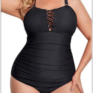 Yonique Women Plus Size One Piece Tummy Control Bathing Suit - 20W